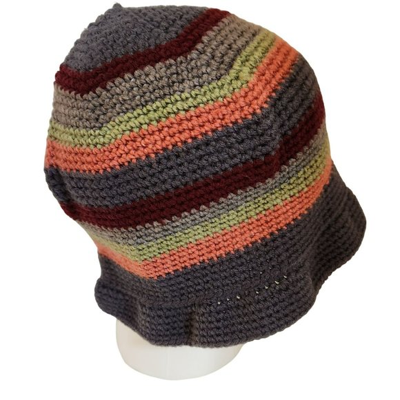 Bucket Hat multicolor handknit - Picture 5 of 5